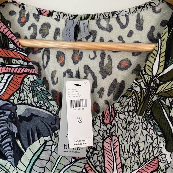 Anthropologie Bl^nk Sibley V-neck Leopard Top XS - Picture 5 of 8